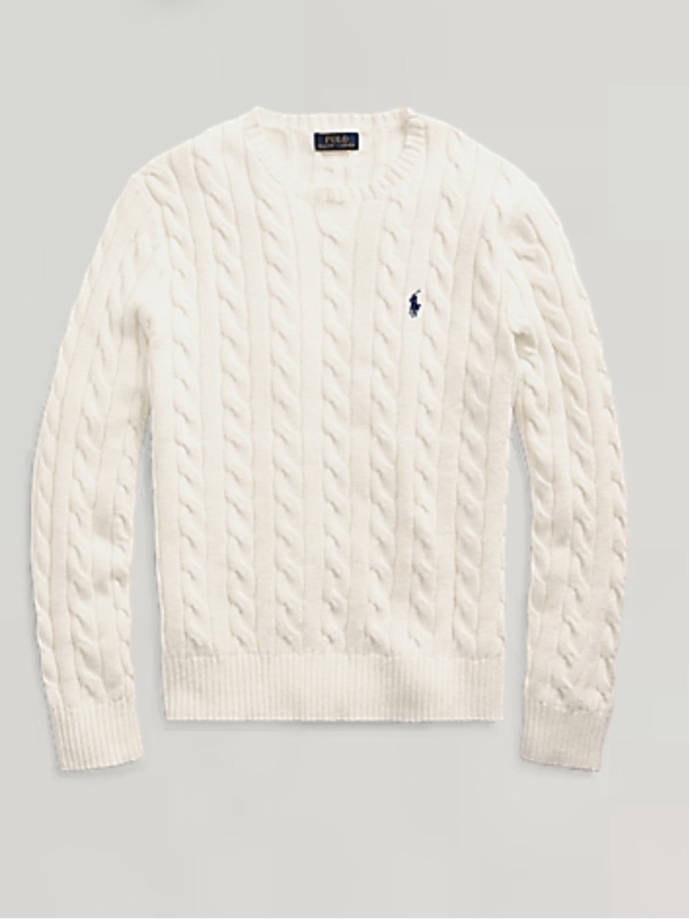 Polo by Ralph Lauren Men's Cream Cable-Knit Sweater Large - Picture 2 of 12